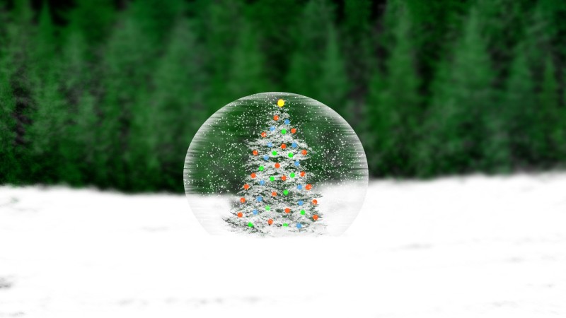 Digital Painting, Snow Globe, Christmas, Snow Wallpaper