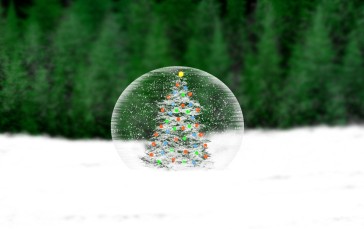 Digital Painting, Snow Globe, Christmas, Snow Wallpaper