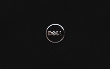 Dell, Dark Background, Simple Background, Logo, Minimalism, Brand Wallpaper