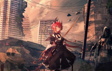Surtr (Arknights), Arknights, Anime Girls, Redhead Wallpaper