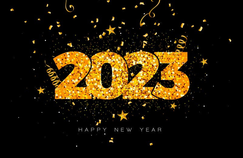 2023 (year), Christmas, New Year, Minimalism Wallpaper