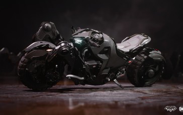 Motorcycle, Futuristic, Digital Art, Video Games Wallpaper