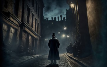 AI Art, Jack the Ripper, Men, London Wallpaper