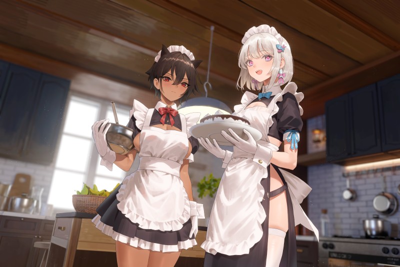 Maid, Cat Girl, Anime Girls, Maid Outfit Wallpaper