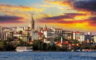Istanbul, Turkey, Sunset, Cityscape Wallpaper