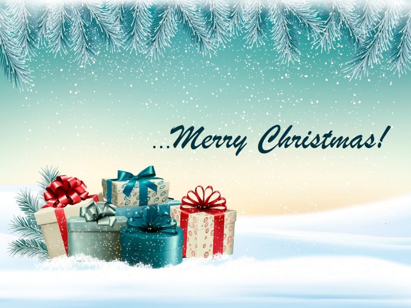 Christmas, Presents, Christmas Greeting, Christmas Presents, Snow, Holiday Wallpaper