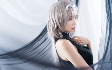 Women, Model, Asian, Gray Hair Wallpaper