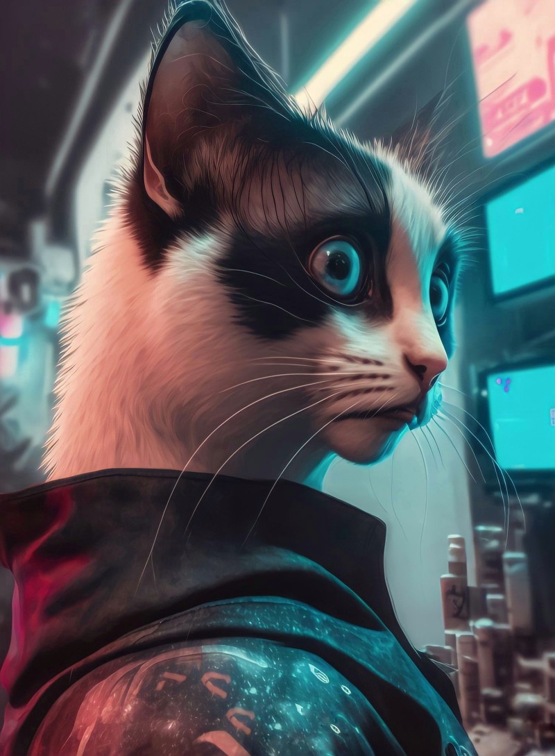 Cats, AI Art, Humanoid Wallpaper