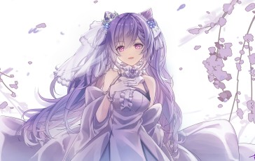 Long Hair, Purple Hair, Purple Eyes, Anime Girls Wallpaper