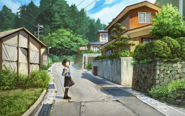 Anime, Nature, Anime Girls, Schoolgirl Wallpaper