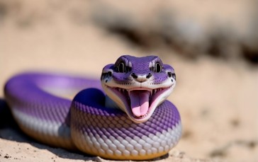 AI Art, Snake, Purple, Happy Wallpaper