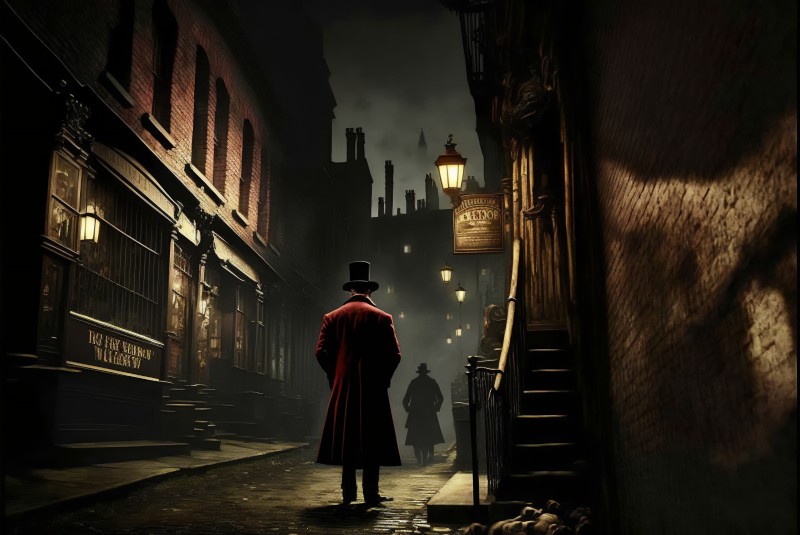AI Art, Jack the Ripper, Men, London, Victorian Wallpaper