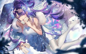 Anime, Anime Girls, Purple Hair, Purple Eyes Wallpaper
