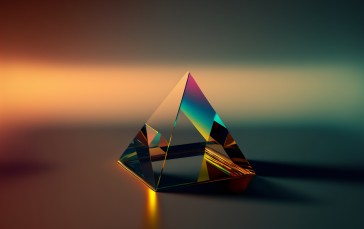 Glass, Prism, Minimalism, Simple Background, Pyramid Wallpaper
