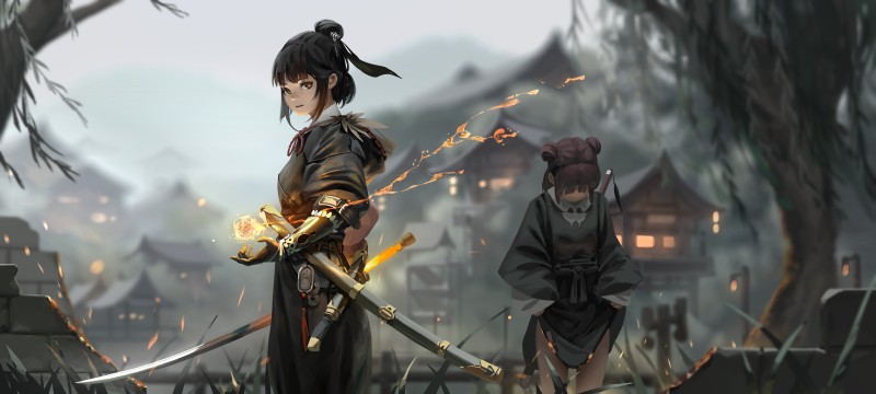 Ancient China, Dark Hair, Comic Art, Anime Girls Wallpaper