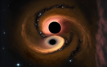 AI Art, Black Holes, Event Horizon, Universe Wallpaper