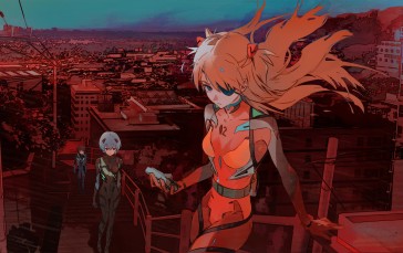 Neon Genesis Evangelion, Ikari Shinji, Asuka Langley Soryu, Ayanami Rei Wallpaper