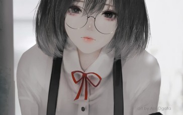 2D, Aoi Ogata, Glasses, Anime Girls Wallpaper