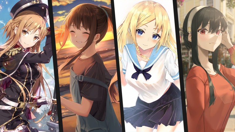 Anime, Anime Girls, Hayasaka Ai, Yor Forger, Yuuki Asuna (Sword Art Online), Crossover Wallpaper