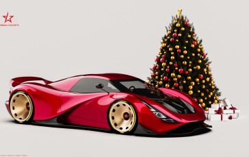 Car, Concept Cars, Christmas Tree, Presents Wallpaper