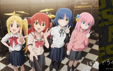 BOCCHI THE ROCK!, Nijika Ijichi, Gotou Hitori, Kita Ikuyo, Ryo Yamada, Anime Girls Wallpaper