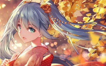 Anime Girls, Vocaloid, Twintails, Blue Eyes, Blue Hair Wallpaper