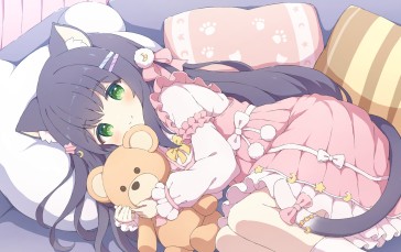 Anime, Anime Girls, Loli, Green Eyes, Cat Girl Wallpaper