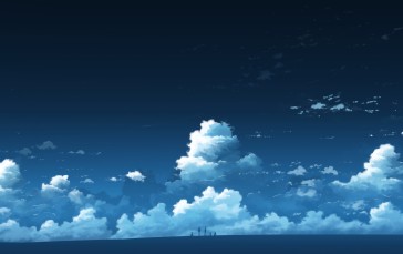Clouds, Artwork, Sky, Anime Wallpaper
