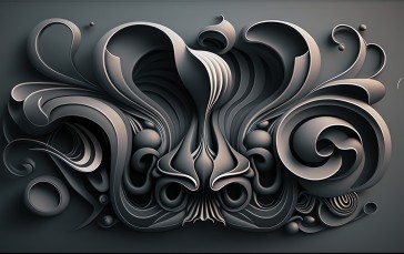 AI Art, Illustration, Abstract, Gray, Simple Background Wallpaper