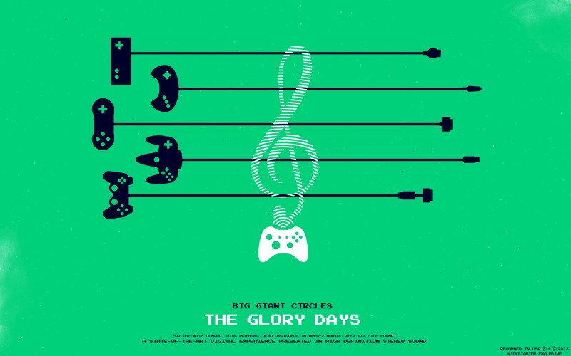 Big Giant Circles, The Glory Days, Music, Green Background Wallpaper