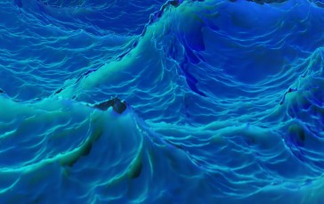 Blender, 3D Abstract, Abstract, Waves, Blue Wallpaper