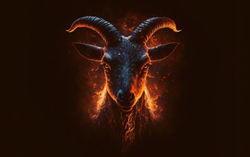 Animals, AI Art, Simple Background, Goats Wallpaper