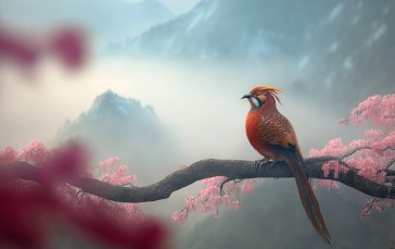Birds, Illustration, Animals, Branch Wallpaper