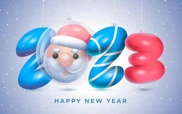 2023 (year), New Year, Holiday, Christmas Wallpaper