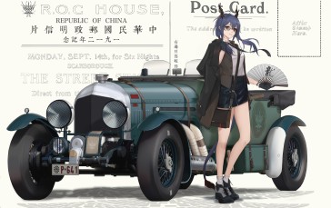 Anime Girls, Anime, Car, Fans Wallpaper