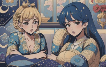 Anime Girls, Anime Games, Long Hair, Manga, Neckline Wallpaper
