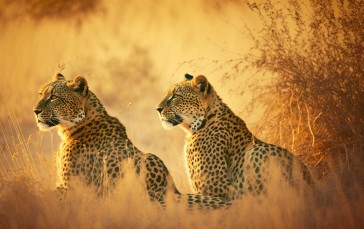 AI Art, Leopard, Savannah, Africa, Animals Wallpaper