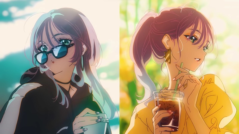 Yoneyama Mai, Anime Girls, Anime Screenshot, Drink Wallpaper