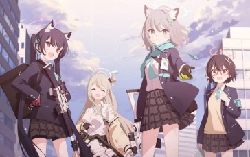 Anime, Anime Girls, Fox Girl, Fox Ears, Schoolgirl, School Uniform Wallpaper