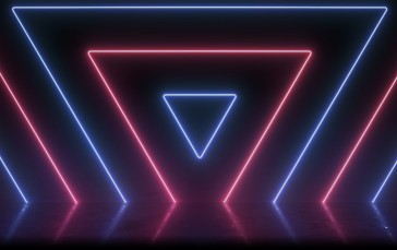Video Games, Triangle, Neon, Lines, Glowing Wallpaper