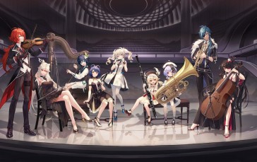 Genshin Impact, Musical Instrument, Anime Girls, Anime Boys, Diluc (Genshin Impact) Wallpaper