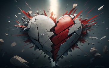 AI Art, Illustration, Heart (design), Valentine’s Day Wallpaper