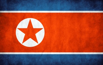Flag, North Korea, Grunge, Simple Background Wallpaper
