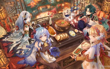Anime Girls, Anime Boys, Genshin Impact, Food Wallpaper