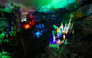 Cave, Stalactites, Nature, Colorful Wallpaper