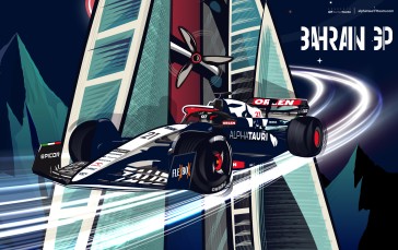 Scuderia AlphaTauri, Formula 1, Car, Frontal View, Race Cars, Digital Art Wallpaper
