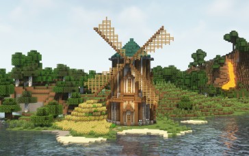 Minecraft, Shaders, Video Games, Landscape Wallpaper