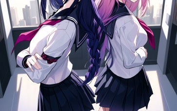 Anime, Anime Girls, AI Art, Genshin Impact, Long Hair Wallpaper