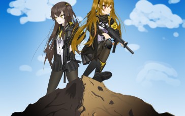 Anime, Anime Girls, Girls Frontline, UMP45 (Girls Frontline), UMP9 (Girls’ Frontline) Wallpaper