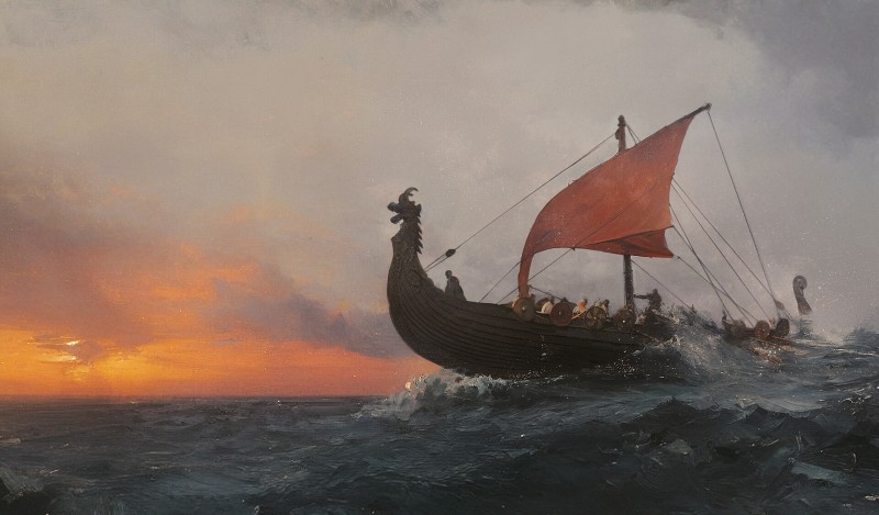 Artwork, Digital Art, Vikings, Boat, Sea Wallpaper